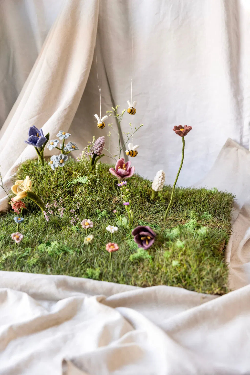 Felt Wool Flower | Gry & Sif - Forget-Me-Not Light Blue
