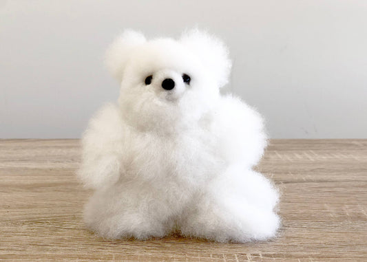 Alpakkapehmolelu - mini-nalle - käsintehty alpakkapehmo - 100 % baby-alpakkaa, valmistaja Shupaca Alpaca