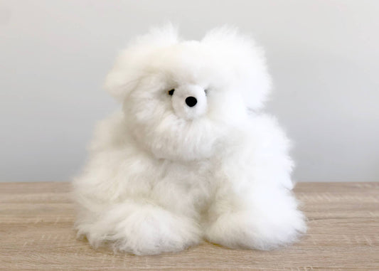 Alpakka-pehmolelu - pieni nalle - käsintehty alpakka-pehmolelu - 100% baby-alpakkaa - Shupaca Alpaca