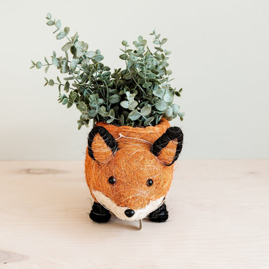 Kookoskuituinen eläinruukku | Fox-LIKHÂ-RAUHA Crafts