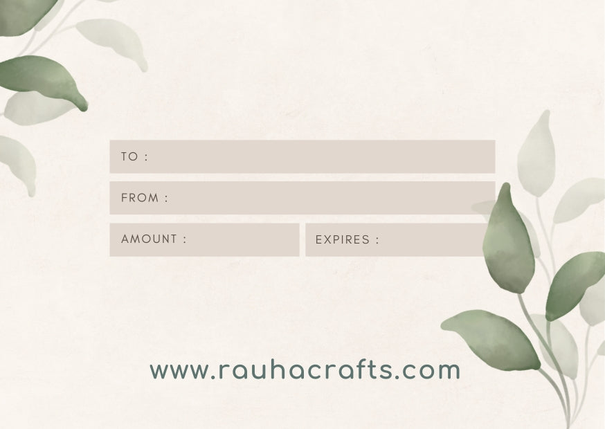 RAUHA Crafts -lahjakortti