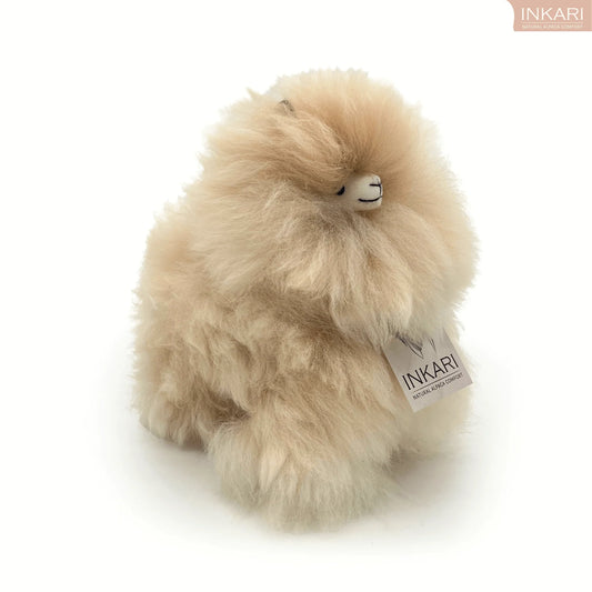 Sahara INKARI Monsterfluff alpakanpehmolelu — pieni, 23 cm kokoinen, pehmeä, pörröinen alpakanvilla