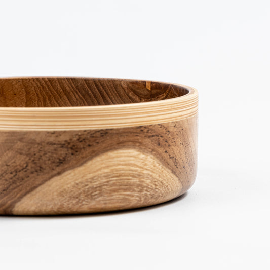 Salaattikulho - Tiikki/Bambu-RAUHA Crafts-RAUHA Crafts