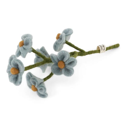 Felt Wool Flower | Gry & Sif - Forget-Me-Not Light Blue
