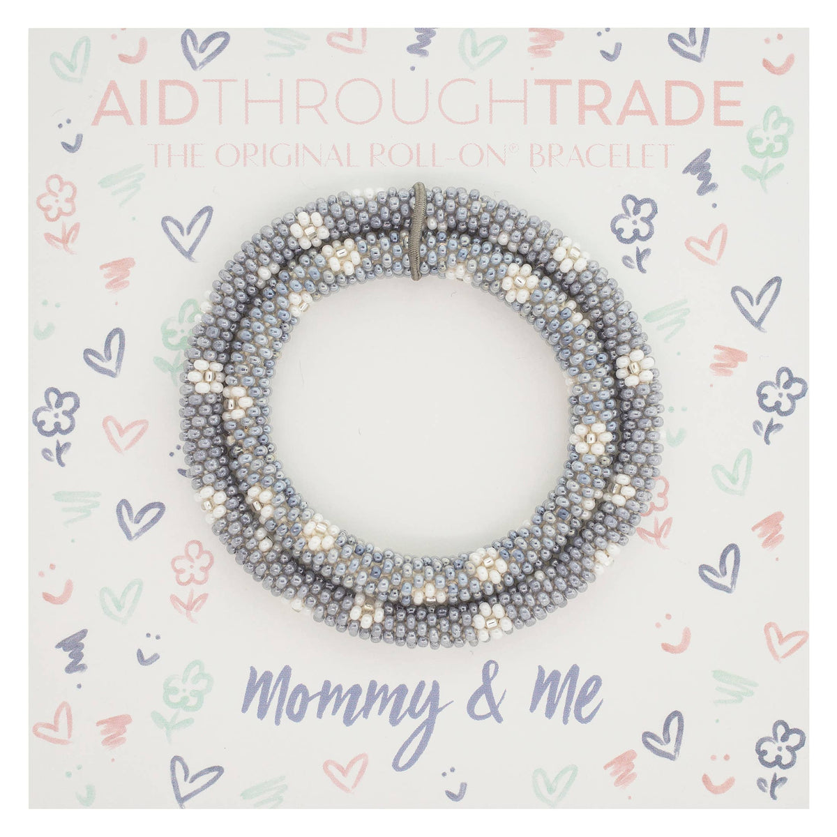 Käsintehdyt äiti ja minä -päivänkakkara roll-on -rannekorut, valmistaja Aid Through Trade