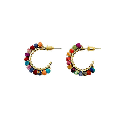 Kantha Milieu mini-hoops