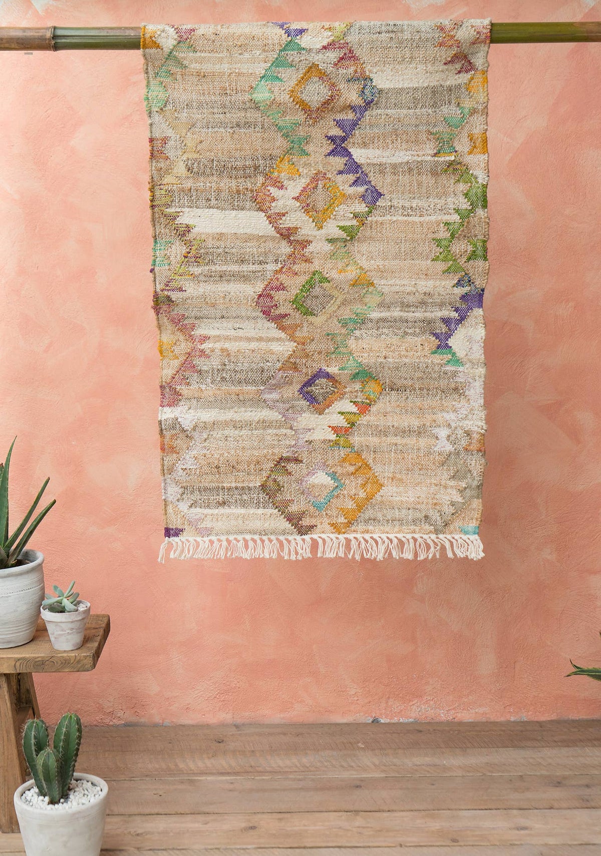Harini Cotton/Hemp Kilim Rug, 75 X 135Cm - handmade kilim rug - 40% Hemp, 30% Cotton, 30% Recycled Cotton by Namaste