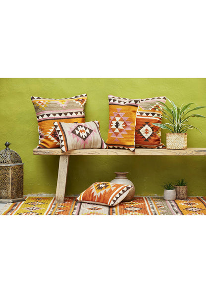 Kunduz Hand loom Kilim Cushion Cover 35x50cm - handmade pillow - 80% wool &amp; 20% cotton by Namaste