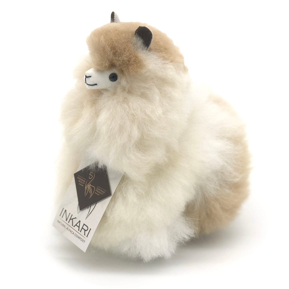 Sahara INKARI Natural gosedjur i alpacka — medium, 32 cm, handgjort i Peru