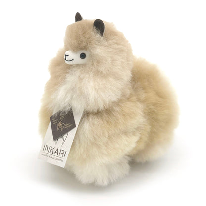 Sahara INKARI Natural alpacka-gosedjur — litet, 23 cm, mjuk och fluffig alpackaull