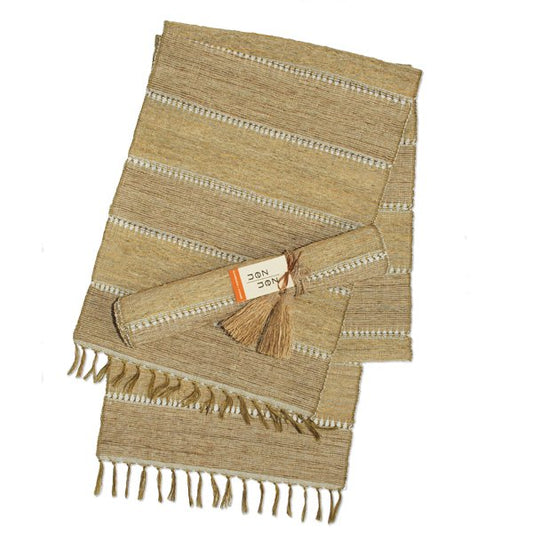 Beigen raidallinen vetiver-kaitaliina-Balizen-RAUHA Crafts