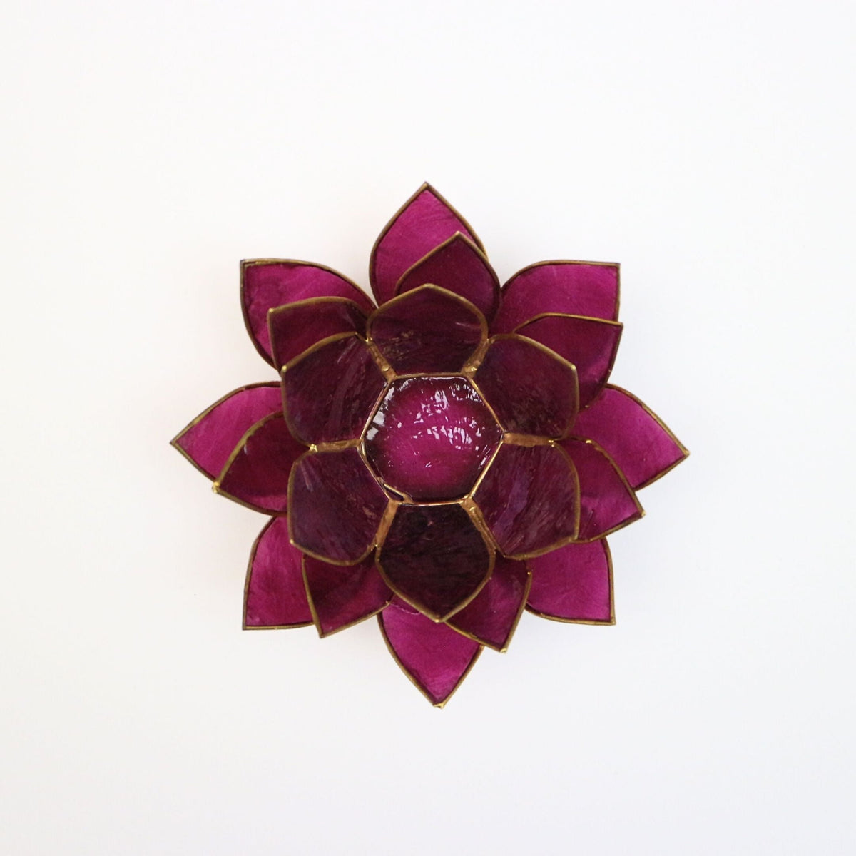 Capiz-tuikkulyhty | Lotus - Violetti-RAUHA Crafts-RAUHA Crafts
