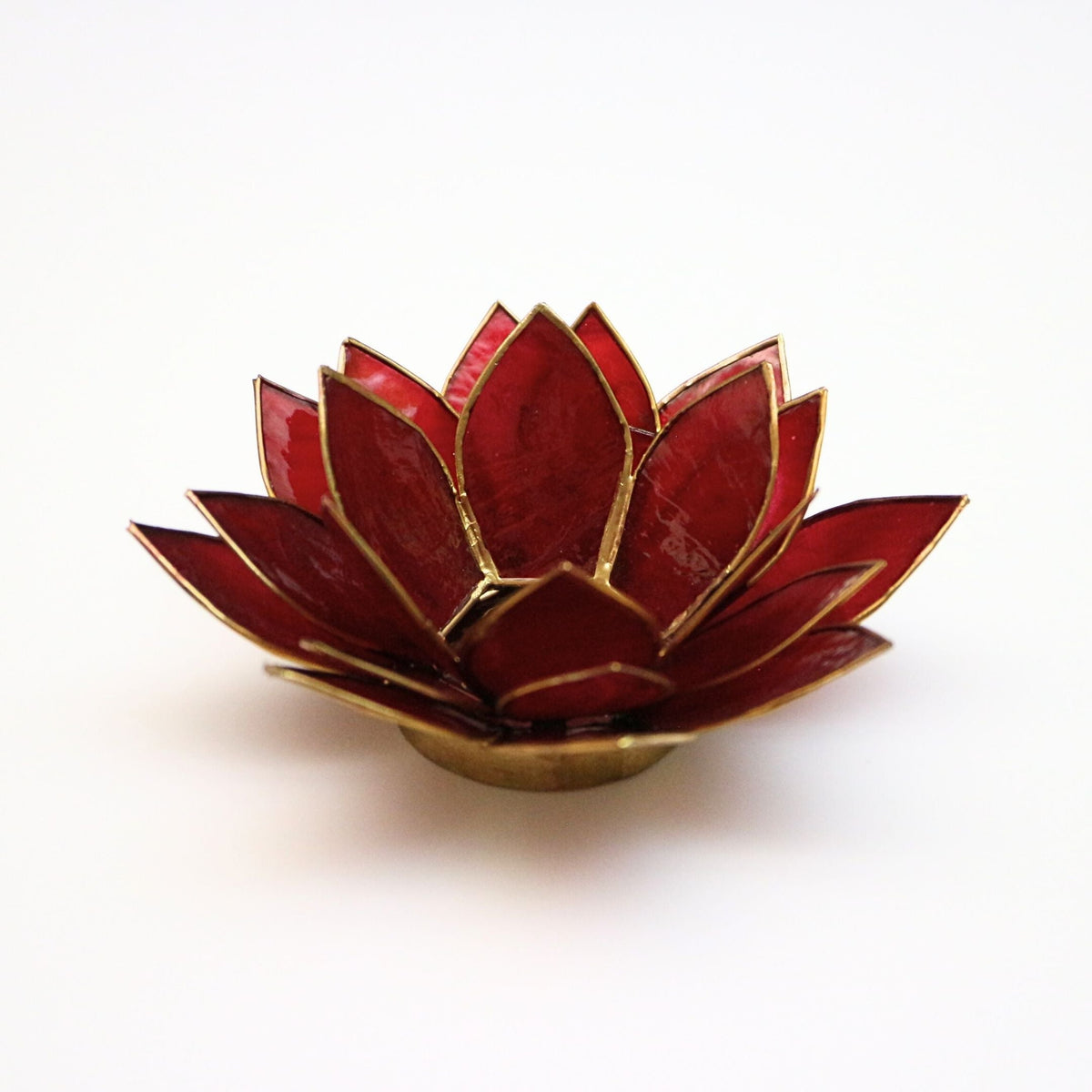Capiz-tuikkulyhty | Lotus - punainen-RAUHA Crafts-RAUHA Crafts