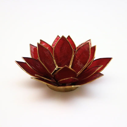 Capiz-tuikkulyhty | Lotus - punainen-RAUHA Crafts-RAUHA Crafts