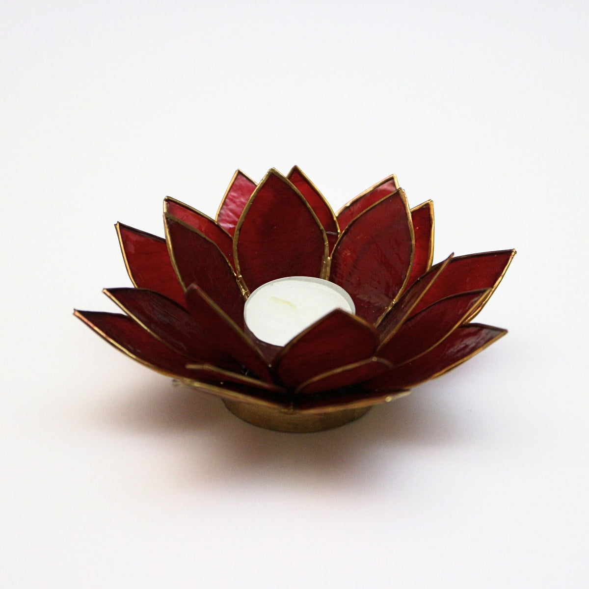 Capiz-tuikkulyhty | Lotus - punainen-RAUHA Crafts-RAUHA Crafts