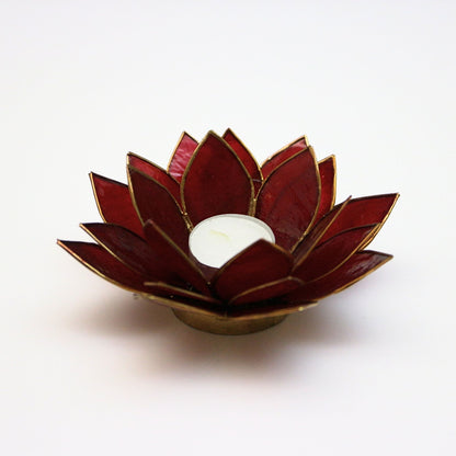 Capiz-tuikkulyhty | Lotus - punainen-RAUHA Crafts-RAUHA Crafts