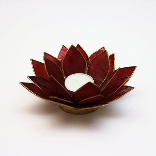 Capiz-tuikkulyhty | Lotus - punainen-RAUHA Crafts-RAUHA Crafts