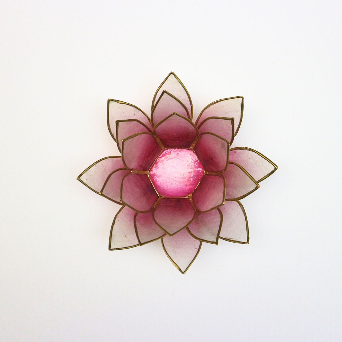 Capiz-tuikkukynttilän pidike | Louts - Pinkki-RAUHA Crafts-RAUHA Crafts