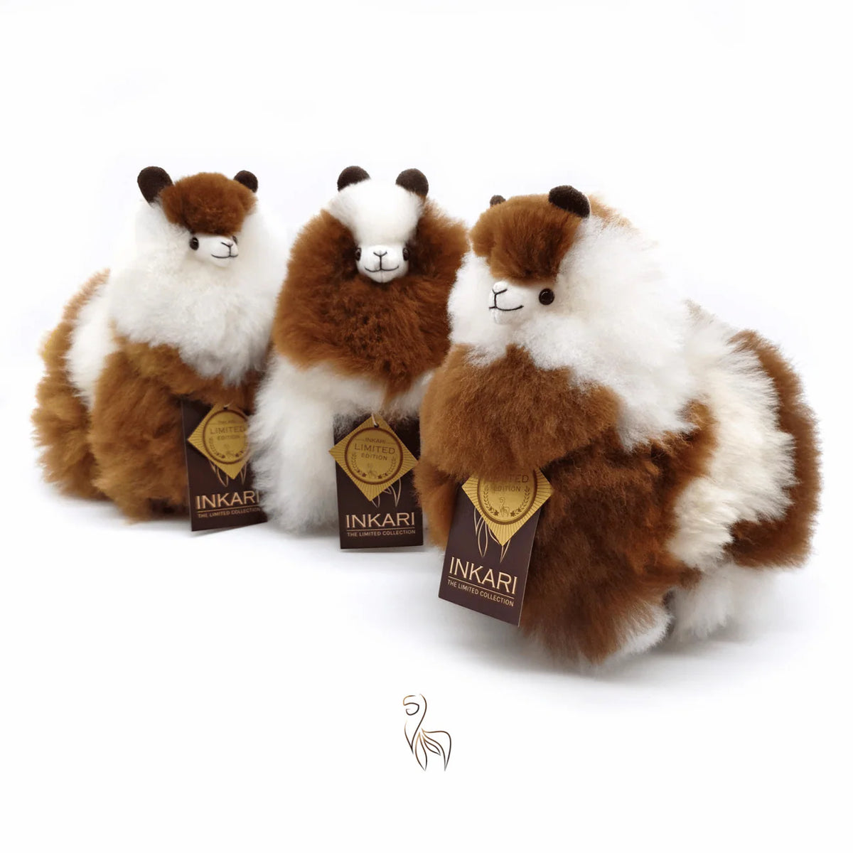 Chocolate Syrup INKARI Limited Edition alpaca stuffed animal — handmade alpaca wool plush from Peru, hypoallergenic and cruelty-free