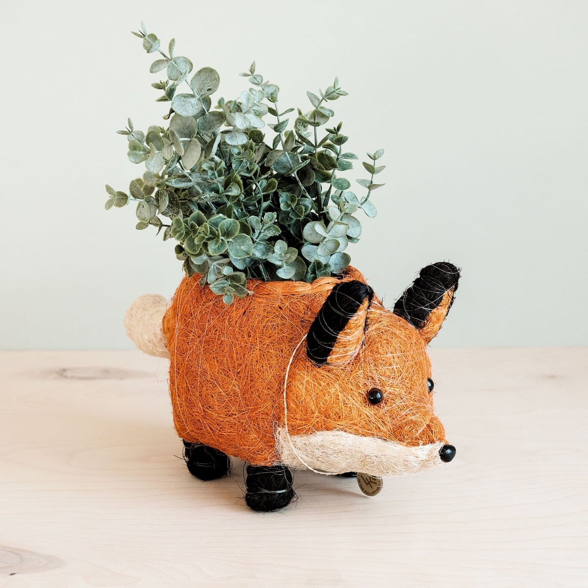 Kookoskuituinen eläinruukku | Fox-LIKHÂ-RAUHA Crafts