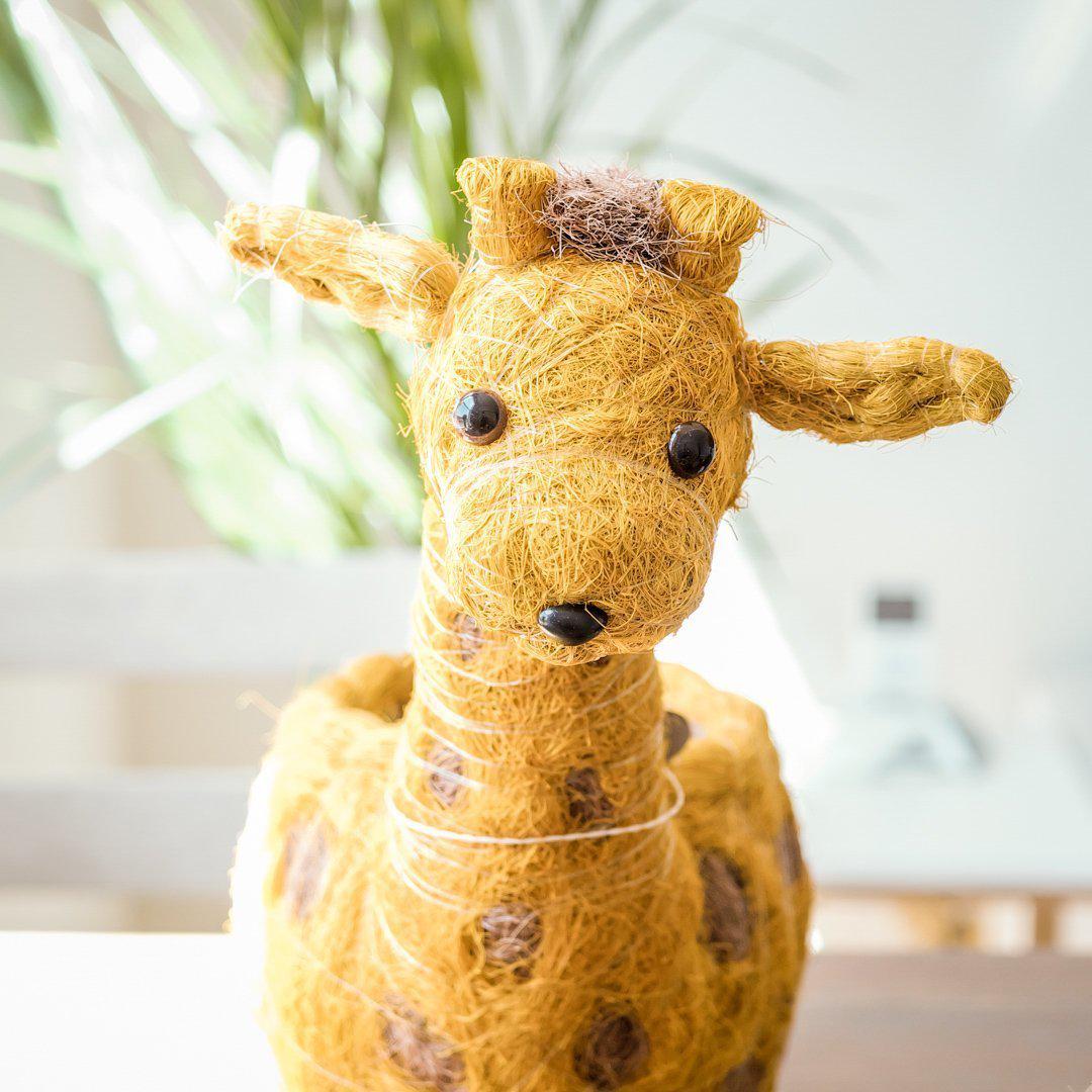 Kookoskuituinen eläinruukku | Kirahvi-LIKHÂ-RAUHA Crafts