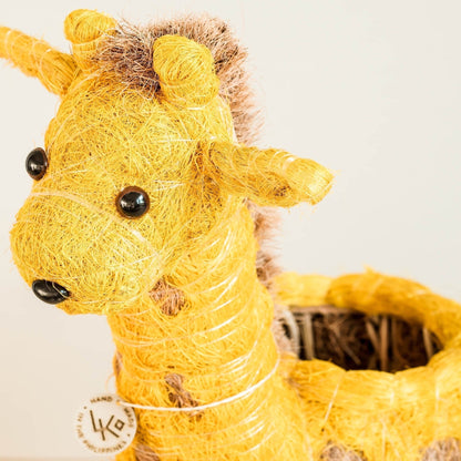 Kookoskuituinen eläinruukku | Kirahvi-LIKHÂ-RAUHA Crafts