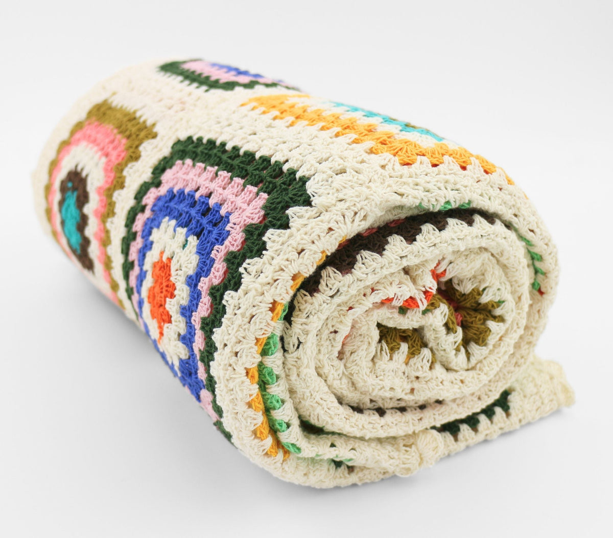 Virkat flerfärgat mormorsrutefilt-RAUHA Crafts-RAUHA Crafts
