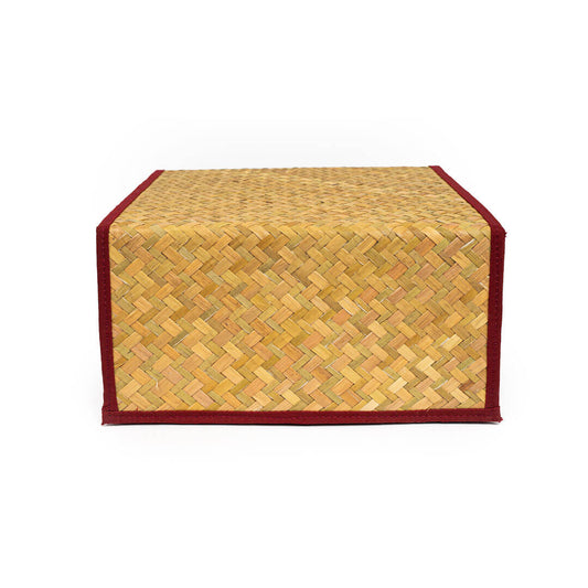 Taitettava Purun-laatikko - viininpunainen - Du Anyam - RAUHA Crafts