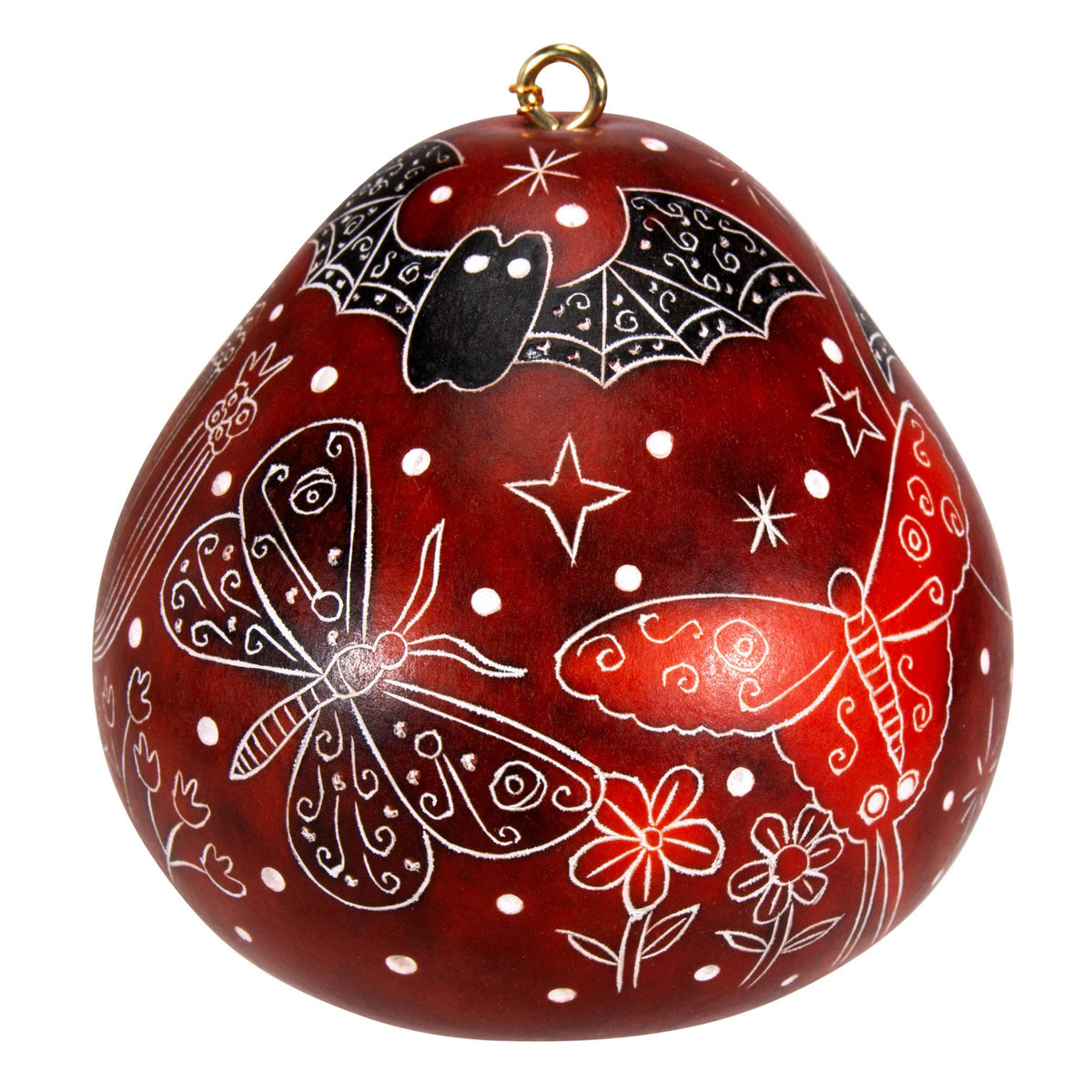 Kalebassprydnad | Nattens pollinatörer-Lucuma Designs-RAUHA Crafts