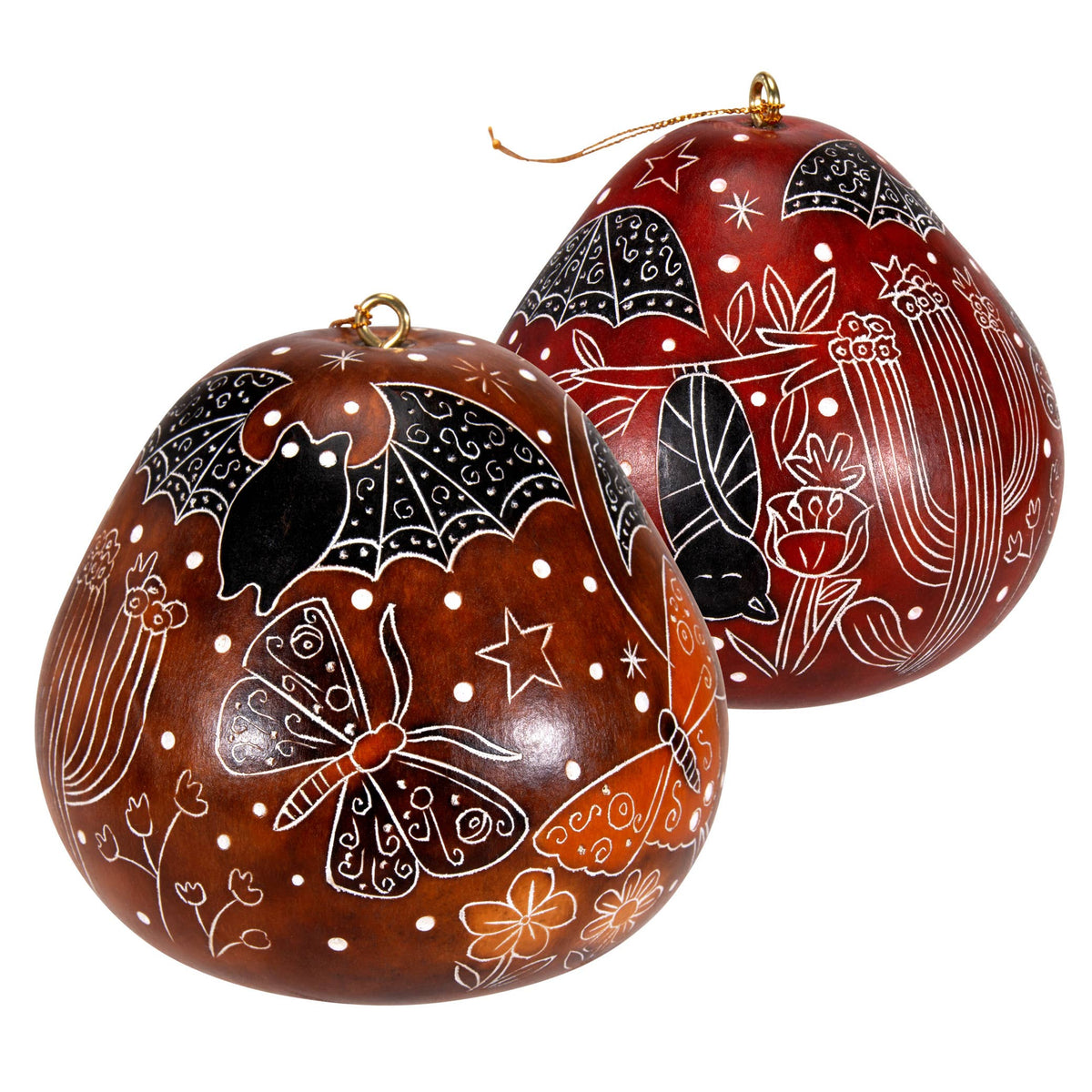 Kalebassprydnad | Nattens pollinatörer-Lucuma Designs-RAUHA Crafts