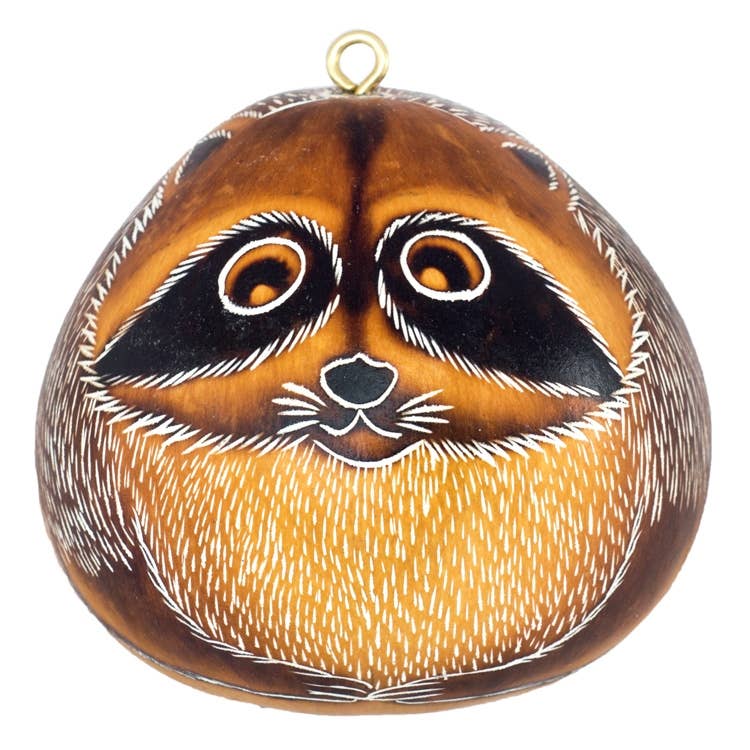 Kalebassprydnad | Raccoon-Lucuma Designs-RAUHA Crafts