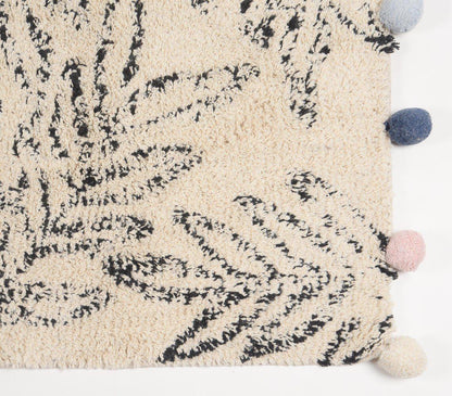 Handtuftad badrumsmatta med lövmönster-RAUHA Crafts-RAUHA Crafts