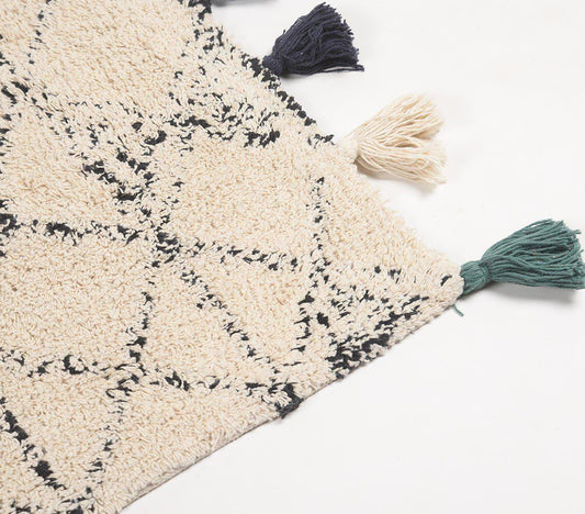 Käsin tuftattu ja hapsullinen geometrinen kylpyhuoneen matto-RAUHA Crafts-RAUHA Crafts