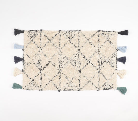 Käsin tuftattu ja hapsullinen geometrinen kylpyhuoneen matto-RAUHA Crafts-RAUHA Crafts