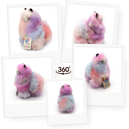 Galaxy INKARI Rainbow alpackagosedjur — storlek medium 32 cm, handgjort i Peru