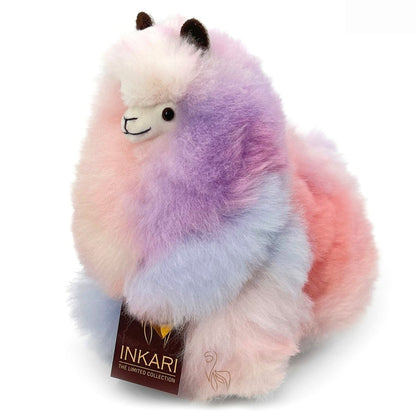 Galaxy INKARI Rainbow alpackagosedjur — litet, 23 cm, mjuk och fluffig alpackaull