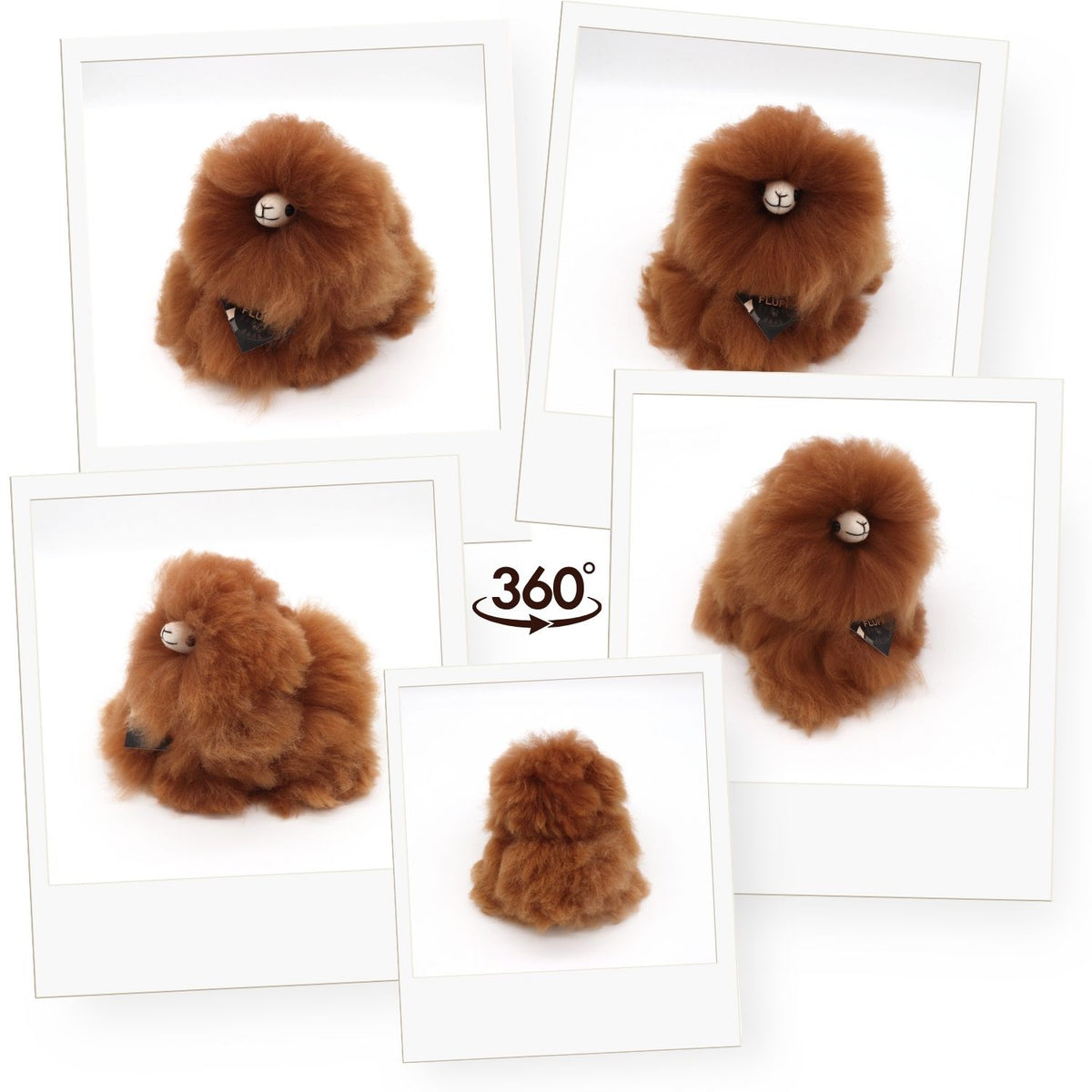 Hazelnut INKARI Monsterfluff alpaca stuffed animal — additional view