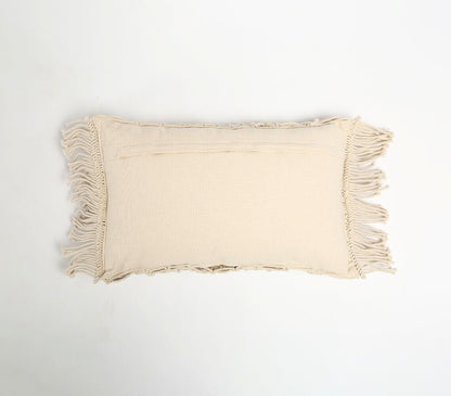 Rektangulärt kuddfodral i makramé med fransar | Knut-RAUHA Crafts-RAUHA Crafts