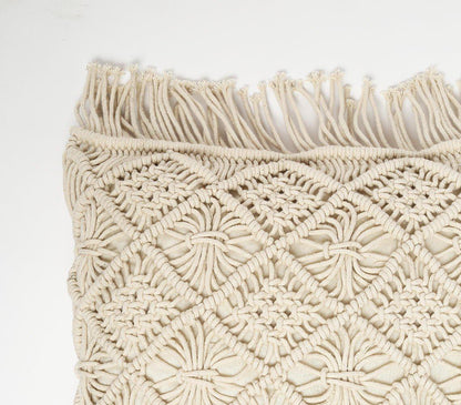 Macramé-hapsuinen neliötyynynpäällinen | Diamond Mix-RAUHA Crafts-RAUHA Crafts