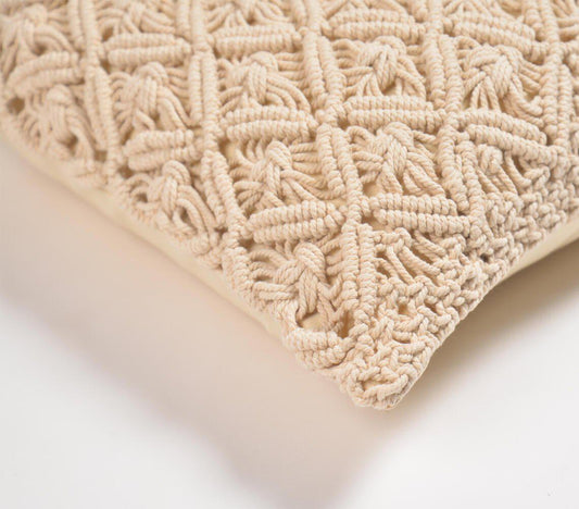 Makramee-neliötyynynpäällinen | Diamond-RAUHA Crafts-RAUHA Crafts