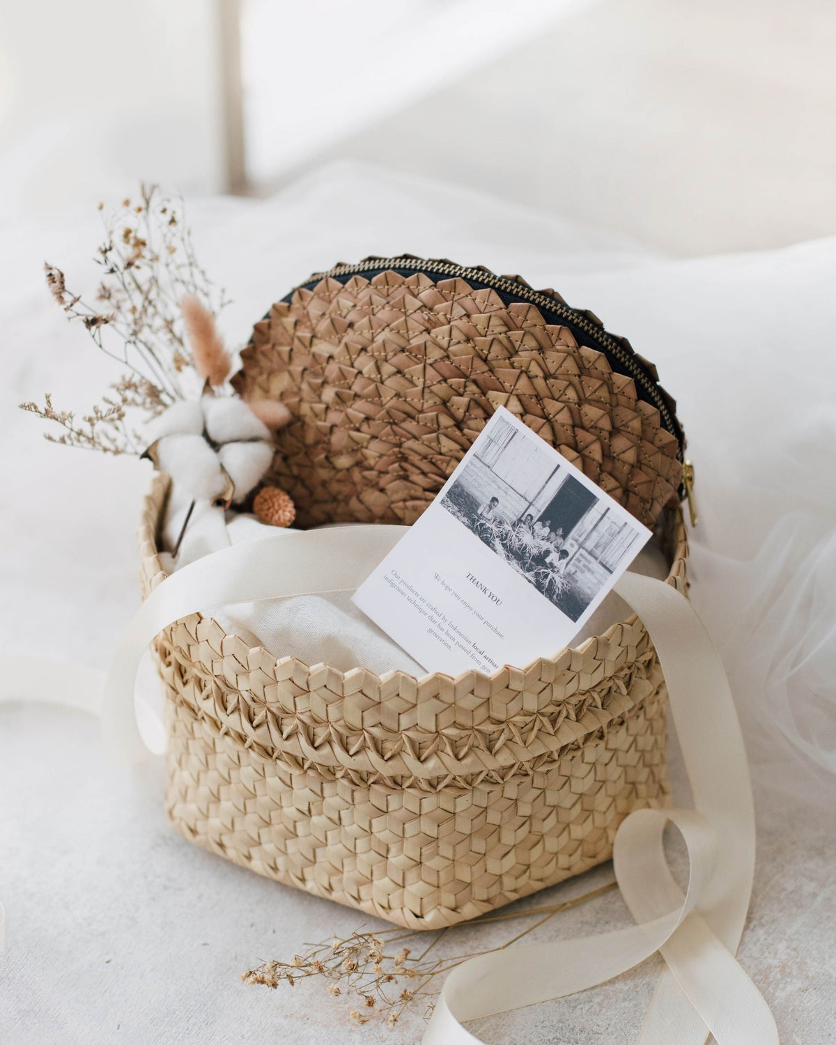 Tyylikäs palmunlehtinen säilytyskori | Toba-Du Anyam-RAUHA Crafts