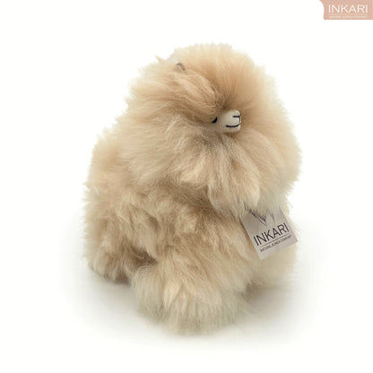 Sahara INKARI Monsterfluff alpakanpehmolelu — pieni, 23 cm kokoinen, pehmeä, pörröinen alpakanvilla