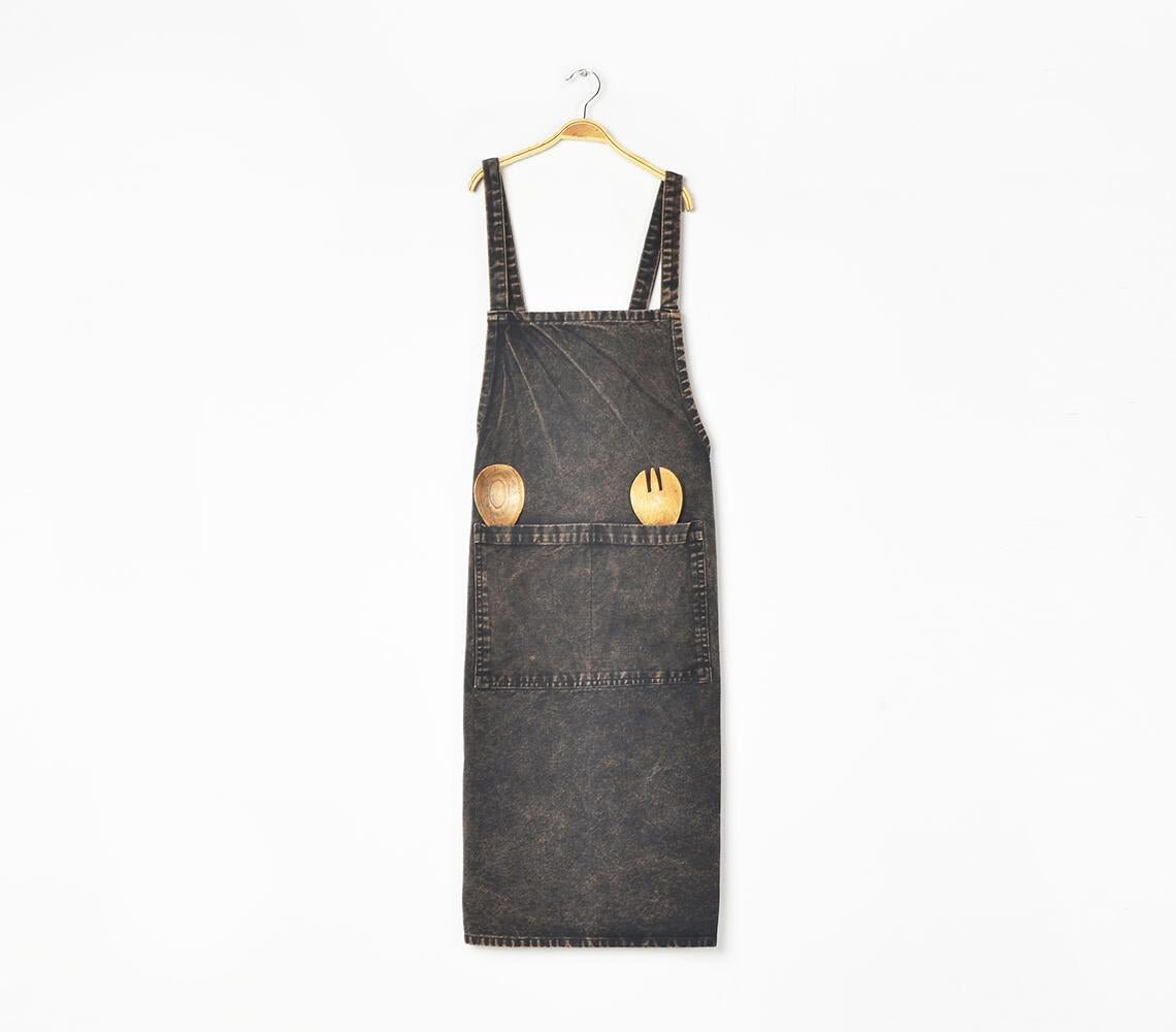 Sten-tvättat kolgrått köksförkläde-RAUHA Crafts-RAUHA Crafts