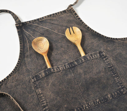 Sten-tvättat kolgrått köksförkläde-RAUHA Crafts-RAUHA Crafts