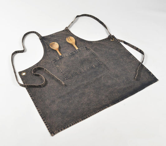 Stone-washattu hiilenharmaa keittiöesiliina-RAUHA Crafts-RAUHA Crafts