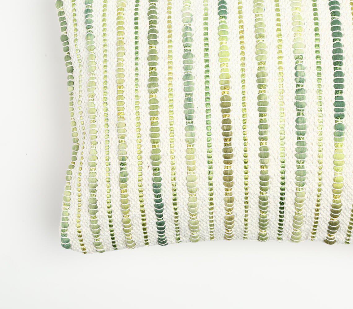 Raidallinen, teksturoitu suorakulmainen tyynynpäällinen - vihreä-RAUHA Crafts-RAUHA Crafts