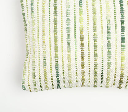 Raidallinen, teksturoitu suorakulmainen tyynynpäällinen - vihreä-RAUHA Crafts-RAUHA Crafts