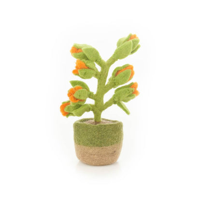 Felt Happy Houseplants Artificial Plant Cactus - handmade felt decoration - 100% wool by Felt So Good