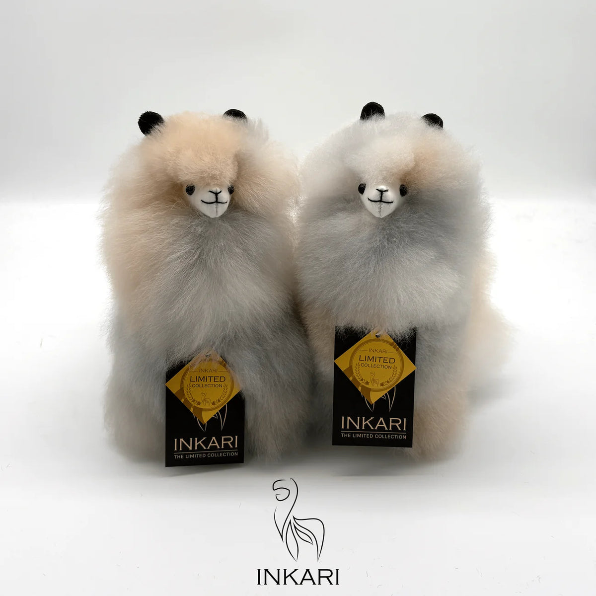 Pearl Shell INKARI Limited Edition alpaca stuffed animal — handmade alpaca wool plush from Peru, hypoallergenic and cruelty-free