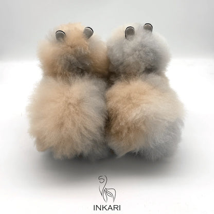 Pearl Shell INKARI Limited Edition alpaca stuffed animal — small 23 cm size, soft fluffy alpaca wool